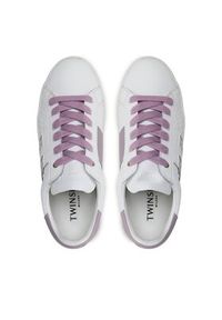 TwinSet - TWINSET Sneakersy 232TCP180 Biały. Kolor: biały. Materiał: skóra