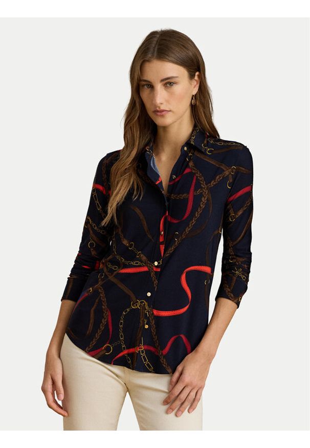 Lauren Ralph Lauren - LAUREN RALPH LAUREN Koszula 200P03716001 Granatowy Regular Fit. Kolor: niebieski. Materiał: syntetyk