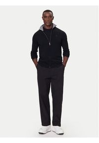 Karl Lagerfeld - KARL LAGERFELD Kardigan 655004 554399 Czarny Slim Fit. Typ kołnierza: dekolt w karo. Kolor: czarny. Materiał: wełna #3