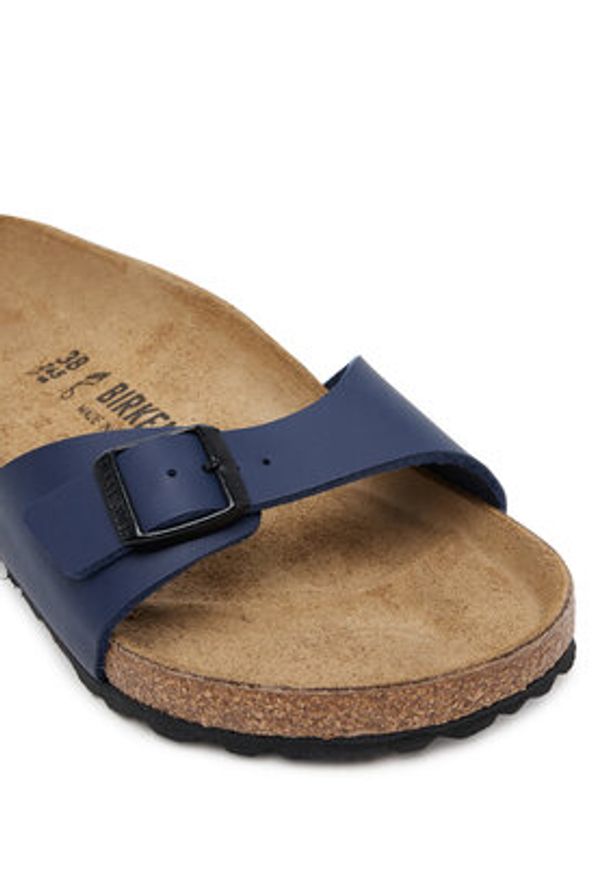 Birkenstock Klapki Madrid Bf 1015155 Niebieski. Kolor: niebieski. Materiał: skóra