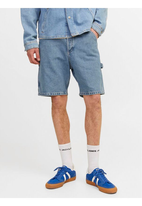Jack & Jones - Jack&Jones Szorty jeansowe Jjitony 12252719 Niebieski Loose Fit. Kolor: niebieski. Materiał: bawełna