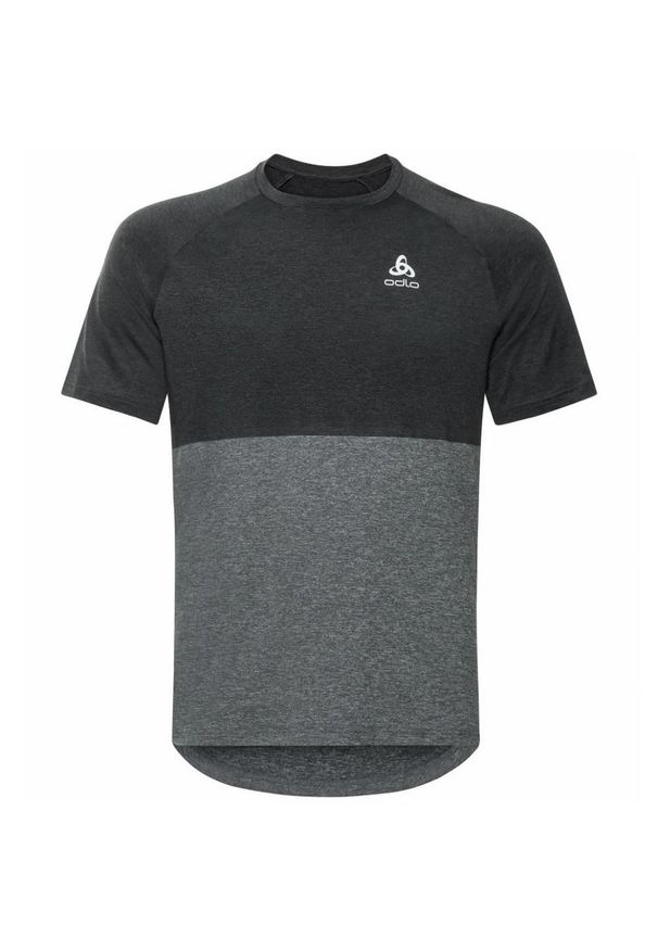 Koszulka rowerowa męska Odlo Crew neck RIDE EASY. Kolor: wielokolorowy, czarny, szary