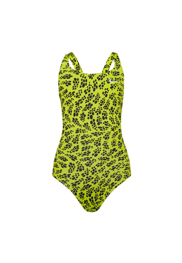 Strój pływacki jednoczęściowy dziecięcy Nike Hydrastrong Muliple Prints. Kolor: zielony