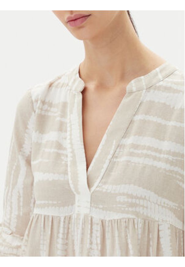 Vero Moda Sukienka letnia Dicthe 10225127 Beżowy Loose Fit. Kolor: beżowy. Materiał: bawełna. Sezon: lato