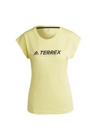 Adidas - Koszulka damska adidas Terrex Primeblue Trail Functional Logo. Kolor: żółty. Sport: fitness