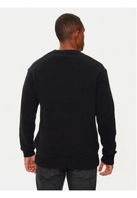 Calvin Klein Jeans Sweter Chenille Mnologo J30J326887 Czarny Regular Fit. Kolor: czarny. Materiał: bawełna, syntetyk