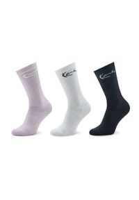 Karl Kani Zestaw 3 par wysokich skarpet unisex Signature 3-Pack Sock 3104005 Kolorowy. Materiał: materiał. Wzór: kolorowy