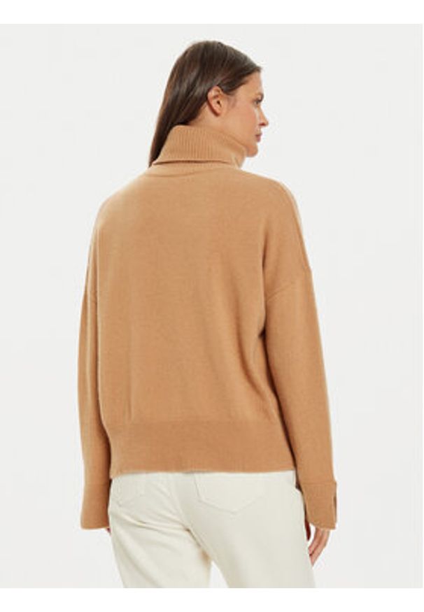 Liu Jo Golf WF4434 MS009 Brązowy Regular Fit. Typ kołnierza: golf. Kolor: brązowy. Materiał: wełna