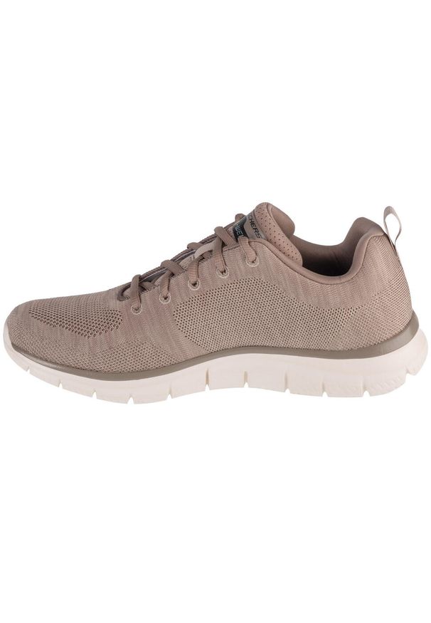 skechers - Buty do biegania Mężczyzna Skechers Track Front Runner beżowy. Kolor: szary. Model: Skechers Sport. Sport: bieganie