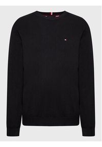 TOMMY HILFIGER - Tommy Hilfiger Sweter Pima MW0MW28046 Czarny Regular Fit. Kolor: czarny. Materiał: bawełna #3