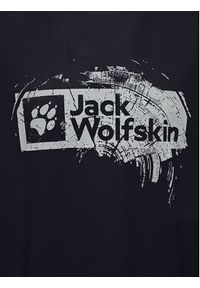 Jack Wolfskin T-Shirt Brand T A64116 Granatowy Regular Fit. Kolor: niebieski. Materiał: bawełna #6