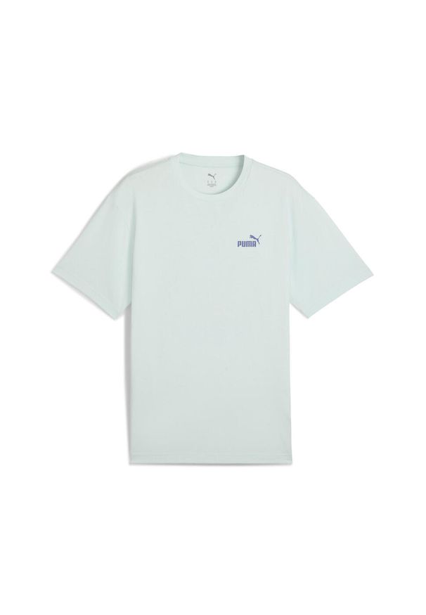 Puma - Męska koszulka sportowa Graphics Summer PUMA Peaceful Blue. Kolor: niebieski. Materiał: guma. Wzór: nadruk. Sezon: lato