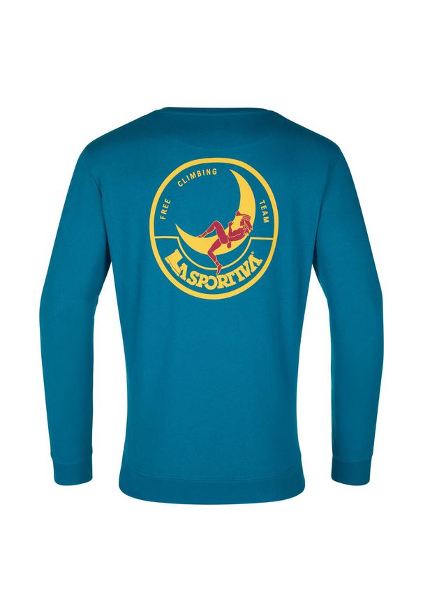 LA SPORTIVA - Bluza wspinaczkowa męska La Sportiva Climbing on the Moon Sweatshirt. Kolor: zielony