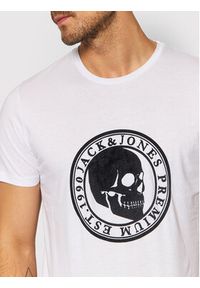 Jack&Jones PREMIUM T-Shirt Blacult 12199808 Biały Regular Fit. Kolor: biały. Materiał: bawełna