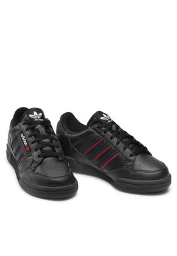 Adidas - adidas Sneakersy Continental 80 Stripes J FY2698 Czarny. Kolor: czarny. Materiał: skóra