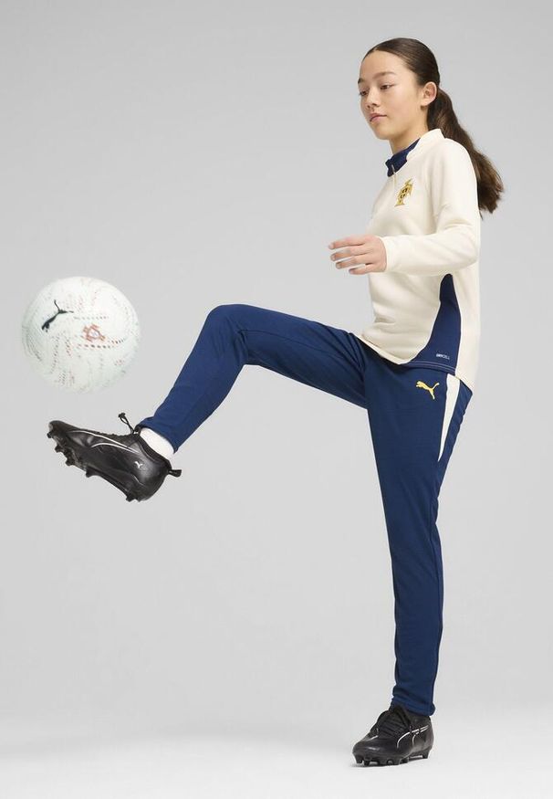 Puma - Młodzieżowa bluza treningowa z zamkiem 1/4 Portugalia PUMA. Kolor: wielokolorowy, beżowy, niebieski