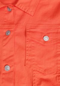 Born2be - Pomarańczowa Bawełniana Kurtka Jeansowa Perimea. Kolor: pomarańczowy. Materiał: bawełna, jeans #2