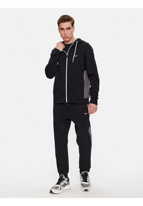 BOSS - Boss Dres Tracksuit Set 50506320 Czarny Regular Fit. Kolor: czarny. Materiał: bawełna