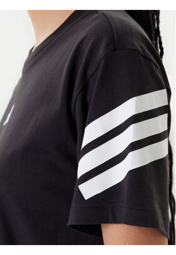 Adidas - adidas T-Shirt Future Icons 3-Stripes JE0237 Czarny Regular Fit. Kolor: czarny. Materiał: bawełna