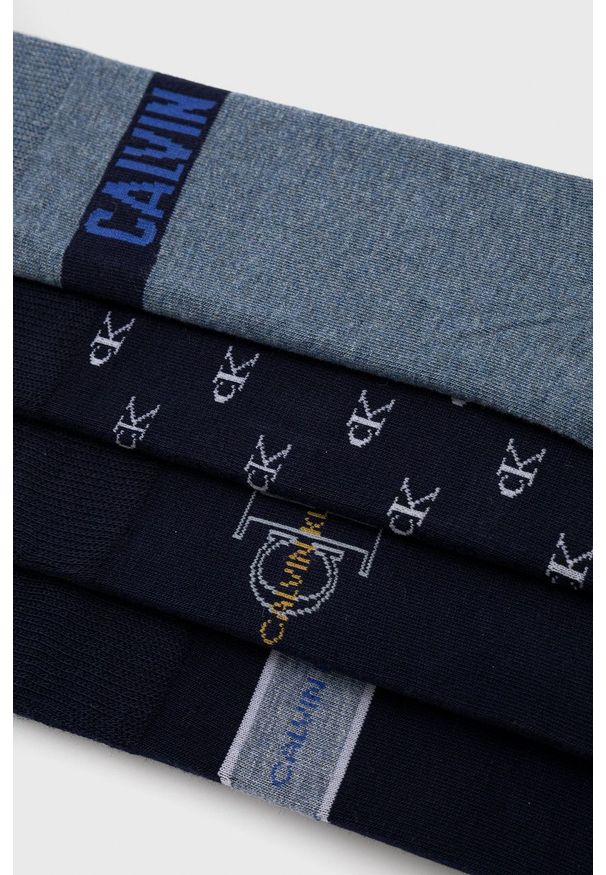 Calvin Klein Skarpetki (4-pack) męskie kolor granatowy. Kolor: niebieski