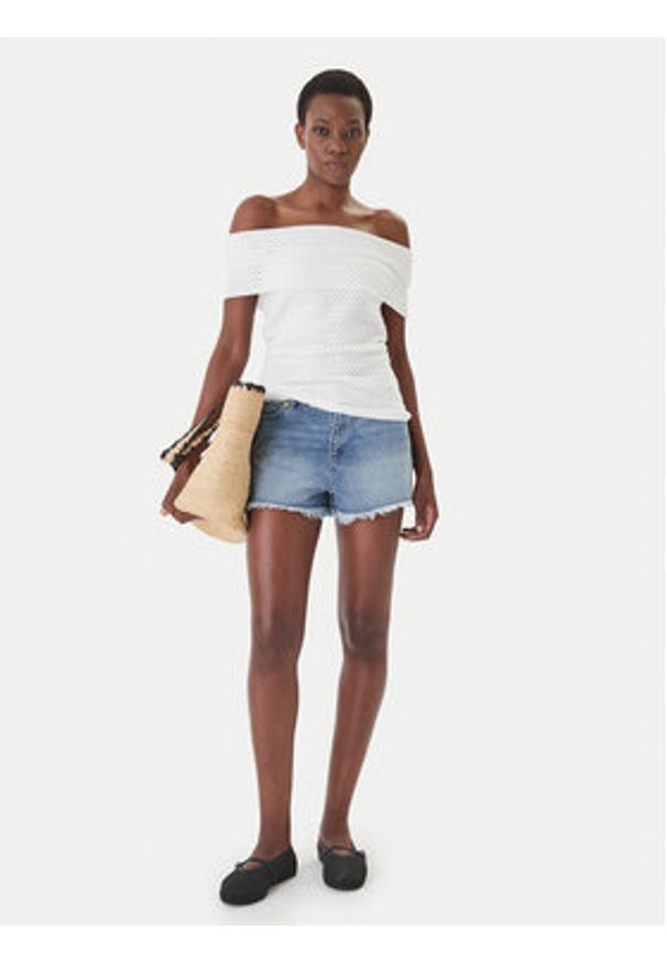 MICHAEL Michael Kors Bluzka MS651ZVKS1 Biały Regular Fit. Kolor: biały. Materiał: syntetyk