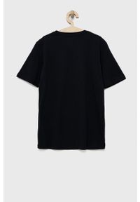 Quiksilver t-shirt bawełniany dziecięcy kolor czarny z nadrukiem. Okazja: na co dzień. Kolor: czarny. Materiał: bawełna. Wzór: nadruk. Styl: casual #2