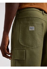 Lee - LEE MĘSKIE SZORTY MATERIAŁOWE LEE CARGO SHORT OLIVE GREEN 112349193. Materiał: materiał #4