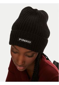 Pinko Czapka Lambkin Cuffia AI 24-25 BLK01 104489 A1CH Czarny. Kolor: czarny. Materiał: wełna, materiał