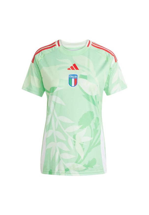 Adidas - Koszulka Italy 25 (Women's Team) Away. Kolor: zielony. Materiał: materiał. Sport: piłka nożna