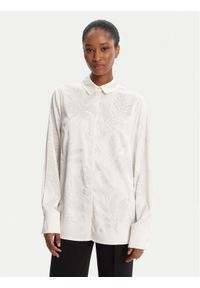 Guess Koszula W5YH40 WFQC2 Écru Regular Fit. Materiał: syntetyk #1