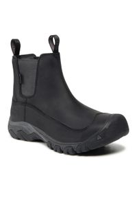 keen - Sztyblety Keen Anchorage Boot III WP 1017789 Black/Raven. Kolor: czarny. Materiał: nubuk, skóra