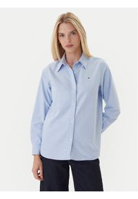 TOMMY HILFIGER - Tommy Hilfiger Koszula WW0WW46111 Błękitny Relaxed Fit. Kolor: niebieski. Materiał: bawełna #1