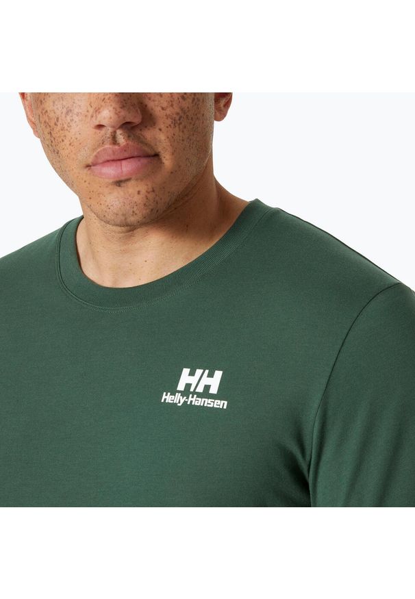 Koszulka męska Helly Hansen Nord Graphic. Kolor: zielony. Sport: turystyka piesza