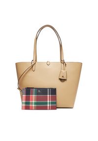 Lauren Ralph Lauren - LAUREN RALPH LAUREN Torebka 431795329071 Beżowy. Kolor: beżowy. Materiał: skórzane #4