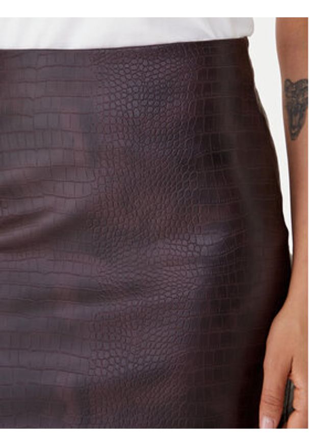 JOOP! Spódnica z imitacji skóry 58 253S58Saron 30048904 Brązowy Regular Fit. Kolor: brązowy. Materiał: skóra
