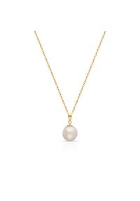 W.KRUK - Wisiorek srebrny pozłacany z perłą. Materiał: pozłacane, srebrne. Kolor: srebrny. Kamień szlachetny: perła #1