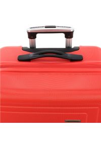 Wittchen - Średnia walizka z ABS-u tłoczona. Kolor: czerwony. Materiał: guma. Wzór: geometria. Styl: klasyczny #5