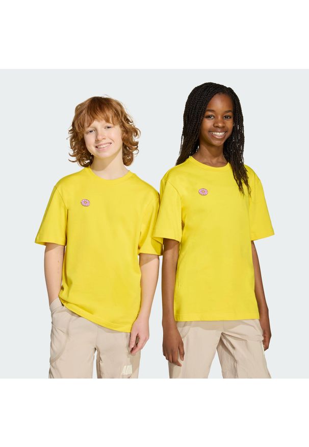 Adidas - Koszulka dla dzieci The Simpsons Graphics. Kolor: żółty. Sport: joga i pilates