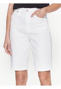 Calvin Klein Szorty jeansowe K20K205170 Biały Regular Fit. Kolor: biały. Materiał: lyocell, jeans, bawełna