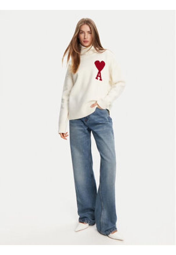 AMI PARIS - AMI Paris Jeansy FTR450.DE0046 Granatowy Regular Fit. Kolor: niebieski