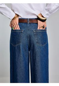 Big-Star - Jeansy damskie z szeroką nogawką granatowe Emily 532. Stan: podwyższony. Kolor: niebieski. Styl: elegancki #5