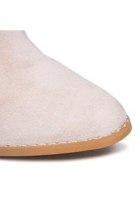 DeeZee Botki WS170608-02 Beżowy. Kolor: beżowy. Materiał: materiał #7