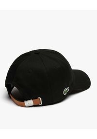 Lacoste - LACOSTE - Czarna czapka z logo. Kolor: czarny. Materiał: materiał. Styl: sportowy, casual, klasyczny