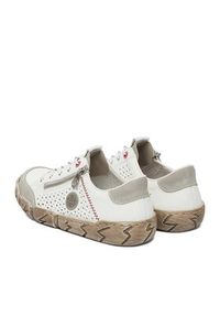 Rieker Półbuty L0355-80 Biały. Kolor: biały. Materiał: skóra #4