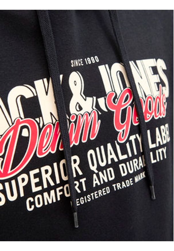 Jack & Jones Bluza Logo 12279649 Czarny Regular Fit. Kolor: czarny. Materiał: syntetyk