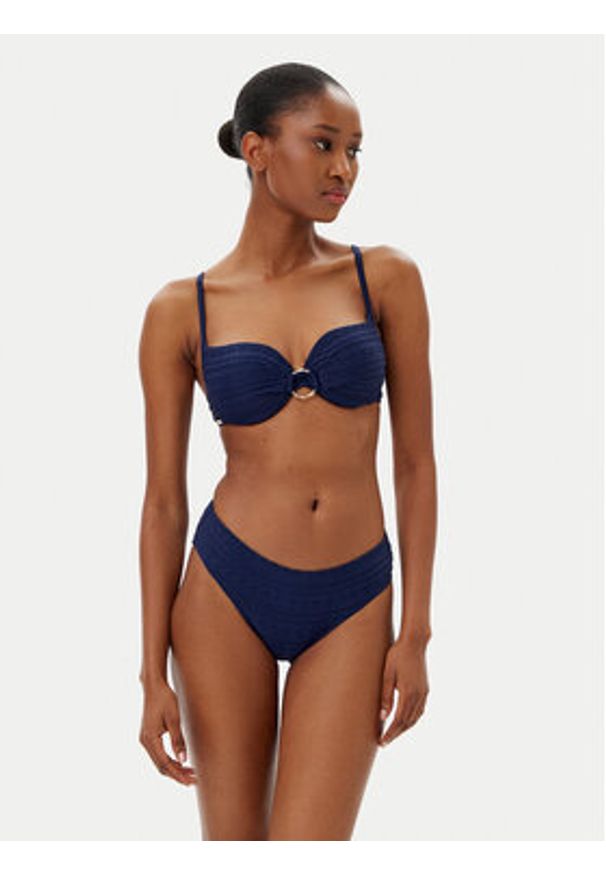 SELMARK - Selmark Góra od bikini BM017 Granatowy. Kolor: niebieski. Materiał: syntetyk