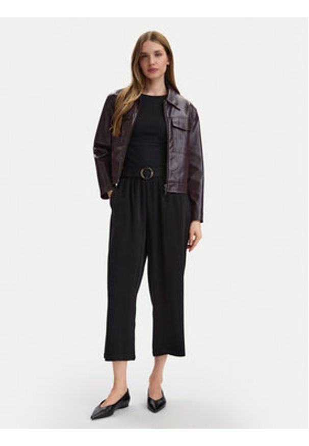 Vero Moda Kuloty Bree 10341670 Czarny Cropped Fit. Kolor: czarny. Materiał: lyocell