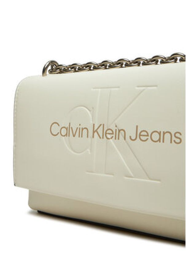 Calvin Klein Jeans Torebka K60K612221 Écru. Materiał: skórzane