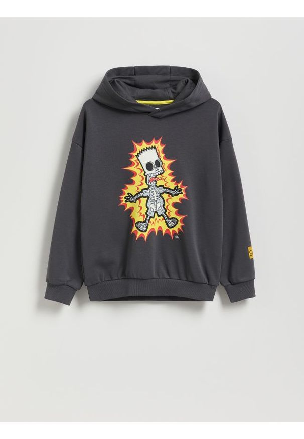 Reserved - Bluza The Simpsons - ciemnoszary. Kolor: szary. Materiał: bawełna, dzianina