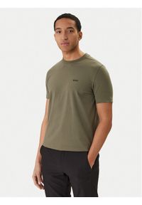 BOSS T-Shirt 50506373 Khaki Regular Fit. Kolor: brązowy. Materiał: bawełna #1